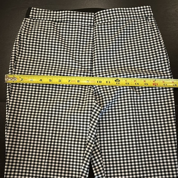 ZARA check pants front pockets elastic waist at back faux pockets at back size M - Picture 10 of 13